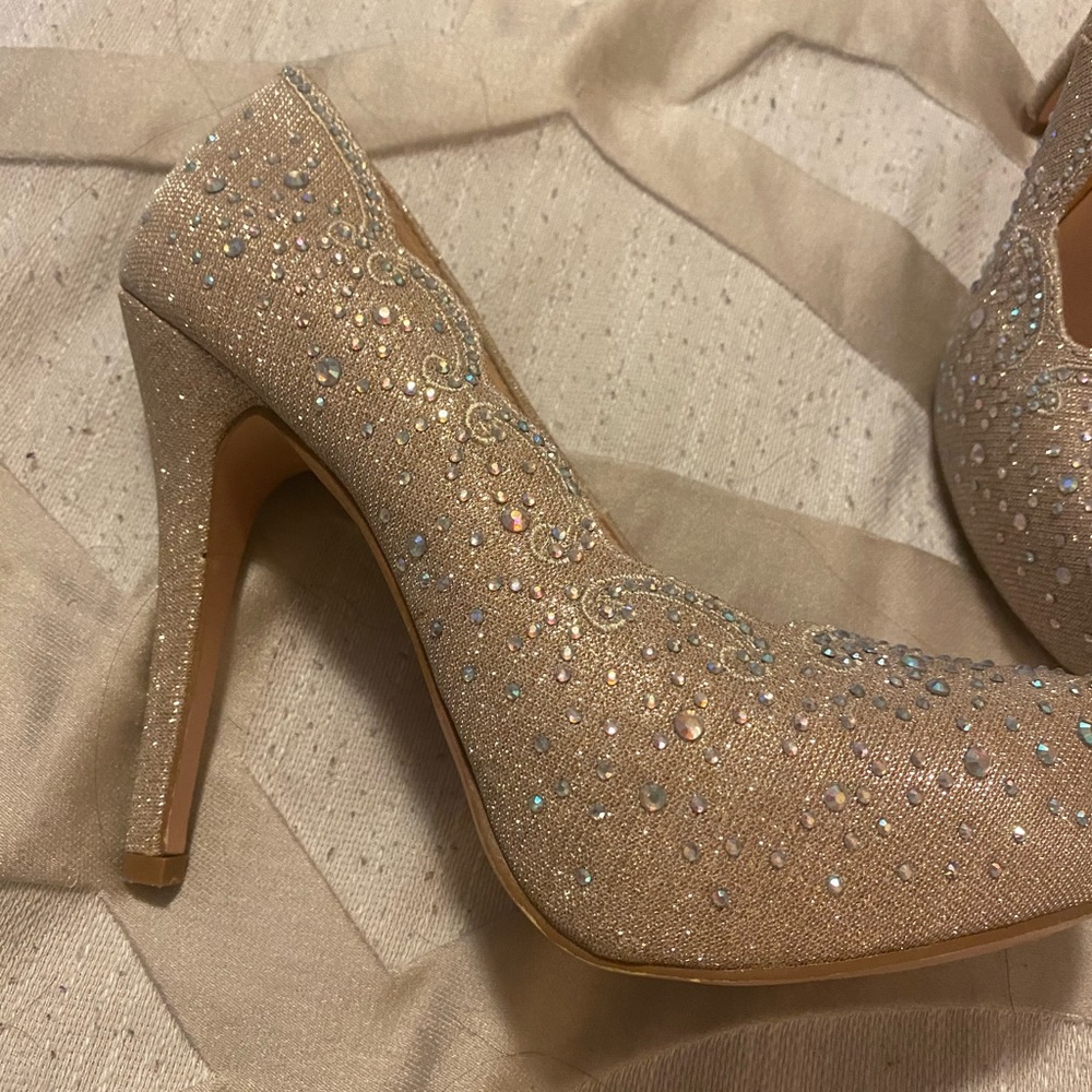 Bling out heels (worn once)
